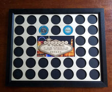 Load image into Gallery viewer, Custom Poker Chip Display Frame Insert With Vegas cut-out for 36 poker chips with frame option