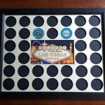 Load image into Gallery viewer, Custom Poker Chip Display Frame Insert With Vegas cut-out for 36 poker chips with frame option
