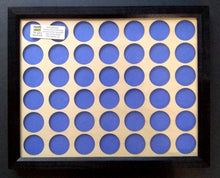 Load image into Gallery viewer, Custom Poker Chip Frame Display Insert Fits 42 Harley-Davidson or Casino chips 11x14 birch chip holder with Black or Brown Frame Option