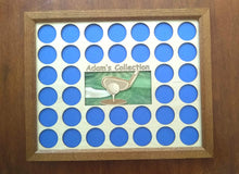 Load image into Gallery viewer, Personalized Engraved Golf Marker Chip Display Frame Insert For Right or Left-handed Golfers Holds 36 chips 11X14 Customized Golf Gift