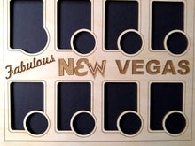 Load image into Gallery viewer, New Vegas Poker Chip Display Frame with cut-outs for Playing Cards and Casino Chips Poker Player Gift for themed game Fallout- Type 2