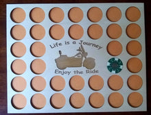 Load image into Gallery viewer, Custom Poker Chip Display Insert 11X14 wood insert Fits 36 Harley chips Life is a Journey With Frame Option Silhouette Motorcycle Two
