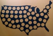 Load image into Gallery viewer, USA Map 50 Chip Display Frame Insert Ships Free Laser-engraved with 50 chip holes Holds Harley-Davidson or Casino chips