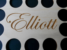 Load image into Gallery viewer, Custom Personalized Engraved Poker Chip Frame Display Insert Fits 36 Harley-Davidson or Casino chips 11x14 natural birch chip holder Frame Option