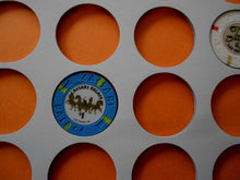 Load image into Gallery viewer, Poker Chip Display Frame Insert Fits 20 Harley-Davidson or Casino chips 8x10 poker chip holder Wood insert for chips