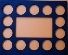 Load image into Gallery viewer, Poker Chip Display Frame Insert FREE SHIPPING Fits 14 Harley-Davidson or Casino chips 8x10" poker chip holder Wood insert for chips FRAME NOT INCLUDED