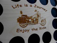 Load image into Gallery viewer, Custom Poker Chip Frame Display Insert Engraved motorcycle Fits 36 Harley-Davidson or Casino chips Harley riders gift #22