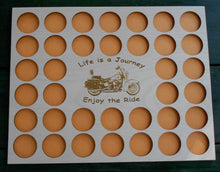 Load image into Gallery viewer, Custom Poker Chip Frame Display Insert Engraved motorcycle Fits 36 Harley-Davidson or Casino chips Harley riders gift #22