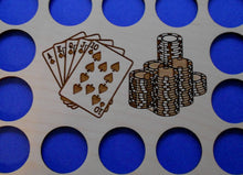 Load image into Gallery viewer, Custom Poker Chip Frame Display Insert Engraved cards and chips 11X14 chip holder fits Harley-Davidson and Poker Chips