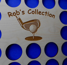 Load image into Gallery viewer, Personalized Engraved Golf Marker Chip Display Frame Insert For Right or Left-handed Golfers Holds 36 chips 11X14 Customized Golf Gift