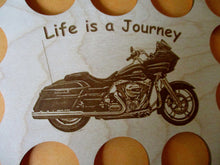 Load image into Gallery viewer, Custom Poker Chip Frame Display Insert Engraved motorcycle Fits 36 Harley-Davidson or Casino chips Harley riders gift #GR