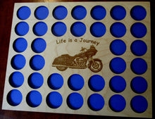 Load image into Gallery viewer, Custom Poker Chip Frame Display Insert Engraved motorcycle Fits 36 Harley-Davidson or Casino chips Harley riders gift #GR