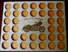 Load image into Gallery viewer, Custom Poker Chip Frame Display Insert Engraved motorcycle Fits 36 Harley-Davidson or Casino chips Harley riders gift #GR