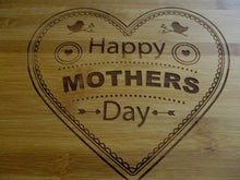 Load image into Gallery viewer, Custom Cutting Board Mothers Day Gift For the World's Greatest Mom Laser-engraved Personalized Bamboo Cheese Board Happy Mothers Day