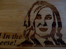 Load image into Gallery viewer, Custom Cutting Board Schitt's Creek Bamboo cheese board gift for couples Wedding Gift Christmas Small/Large engraved board Moira Rose