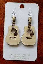 Load image into Gallery viewer, Custom Engraved Guitar Earrings Laser-engraved dangle birch earrings Cute earrings Gift for Teens Sisters Christmas Gift Music Lovers Gift