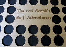 Load image into Gallery viewer, Personalized Engraved Golf Marker Chip Display Frame Insert For 36 chips 11 X 14 chip board Customized Golf Gift