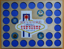 Load image into Gallery viewer, Las Vegas Poker Chip Insert Welcome to Downtown Las Vegas Holds 30 casino chips Las Vegas emblem 11X14&quot; Chip display insert for frame
