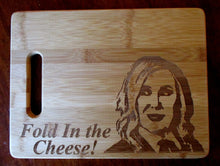 Load image into Gallery viewer, Custom Cutting Board Schitt's Creek Bamboo cheese board gift for couples Wedding Gift Christmas Small/Large engraved board Moira Rose