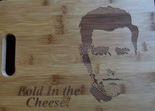 Load image into Gallery viewer, Custom Cutting Board FOLD in the cheese Bamboo cheese board Large or small engraved board David Rose Schitt's Creek Christmas Gift