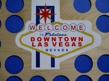 Load image into Gallery viewer, Las Vegas Poker Chip Insert Welcome to Downtown Las Vegas Holds 30 casino chips Las Vegas emblem 11X14&quot; Chip display insert for frame
