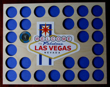 Load image into Gallery viewer, Las Vegas Poker Chip Insert with Frame Option Father's Day Gift Fits 30 casino chips Las Vegas emblem/logo poker chip holder