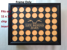 Load image into Gallery viewer, Poker Chip Display Frame Fits our 11x14" chip insert FRAME ONLY Simple black frame for artwork Photo frame