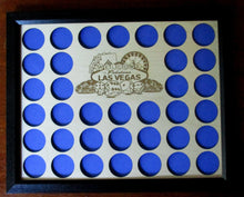Load image into Gallery viewer, Casino Poker Chip Display Frame Insert and Frame Option Poker Player Gift Laser-engraved Welcome to Las Vegas 36 Casino chips holder