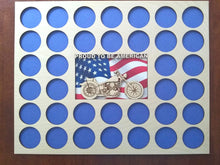 Load image into Gallery viewer, Poker Chip Display Frame with Engraved insert FREE SHIPPING Proud to be American Flag Fits 36 Harley-Davidson chips Motorcycle Lovers' Gift