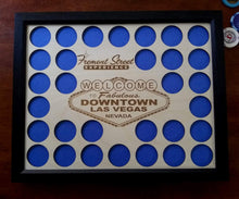 Load image into Gallery viewer, Las Vegas Poker Chip Display Insert Fremont Street Experience Las Vegas 11x14 Chip display insert Frame option Downtown Vegas Laser-engraved