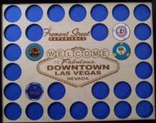 Load image into Gallery viewer, Las Vegas Poker Chip Display Insert Fremont Street Experience Las Vegas 11x14 Chip display insert Frame option Downtown Vegas Laser-engraved