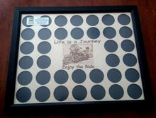 Load image into Gallery viewer, Photo Engraved Poker Chip Display Frame Insert Fits 36 Harley or Casino chips Custom-engraved 11x14 chip holder Your photo engraved