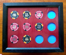 Load image into Gallery viewer, Custom Poker Chip Frame Fits 8x10 inserts Simple Black frame for chip insert Frame only