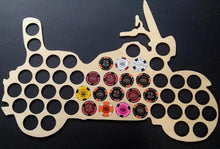 Load image into Gallery viewer, Custom 50 Poker Chip Motorcycle Display Frame Insert for 50 Harley-Davidson chips Father's Day Gift SHIPS FREE to LOWER 48 UNITED STATES only