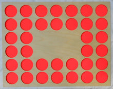 Load image into Gallery viewer, Custom Poker Chip Frame Display Insert Fits 36 Harley-Davidson or Casino chips 11x14 birch chip holder No cut-out