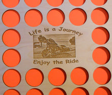 Load image into Gallery viewer, Photo Engraved Poker Chip Display Frame Insert Fits 36 Harley or Casino chips Custom-engraved 11x14 chip holder Your photo engraved