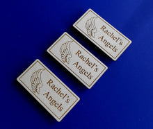 Load image into Gallery viewer, Custom Name Badges Company logo Laser-engraved personalized name badges Small name badges for conferences Magnetic name tag Wood badges