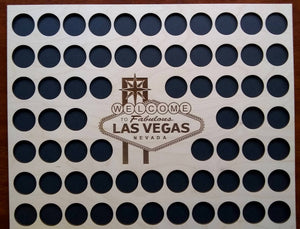 Vegas Sign/Logo Engraved Chip Insert 16x20" birch chip insert for 67 Harley-Davidson or Casino Chips