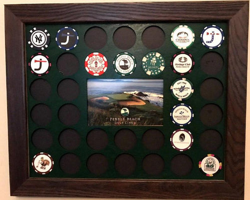 Las Vegas Poker Chip Display Frame with cut-outs for Playing Cards and –  Carved By Heart