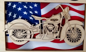 Poker Chip Frame Display Engraved Detailed Motorcycle Insert/Matte & Black Frame Fits 36 Harley-Davidson chips Father's Day Gift Vintage830