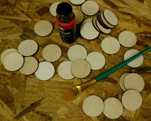 Load image into Gallery viewer, Wood discs Laser-cut birch rounds for crafting Wood shapes 300 - 500 unfinished discs Woodcrafting supplies Do it yourself

