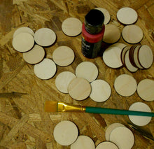 Load image into Gallery viewer, Wood discs Laser-cut birch rounds for crafting Wood shapes 300 - 500 unfinished discs Woodcrafting supplies Do it yourself
