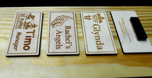 Load image into Gallery viewer, Custom Name Badges Laser-engraved personalized name badges Magnetic badges for employees Company logo Name tags for organizations
