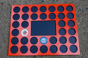 Custom Casino Poker Chip Display Frame Insert for 36 chips 11x14 chip holder Fits Harley-Davidson and Casino chips FRAME REQUIRED NOT INCLUDED