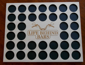 Custom Poker Chip Frame Display Insert Life Behind Bars Carved By Heart FREE SHIPPING Fits 36 Harley-Davidson or Casino chips 11x14 chip holder