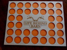 Load image into Gallery viewer, Custom Poker Chip Frame Display Insert Life Behind Bars Carved By Heart FREE SHIPPING Fits 36 Harley-Davidson or Casino chips 11x14 chip holder
