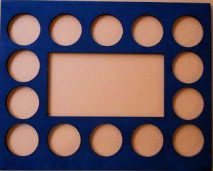 Poker Chip Display Frame Insert and Frame fo 14 Harley-Davidson or Casino chips 8x10" poker chip holder and black economy frame
