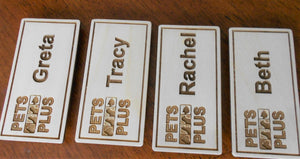 Custom Name Badges Laser-engraved personalized name badges Magnetic badges for employees Company logo Name tags for organizations