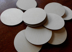 Wood discs for crafting 4 inch laser-cut birch rounds for crafting 50 or 100 unfinished discs Woodcrafting supplies DIY Craft Projects
