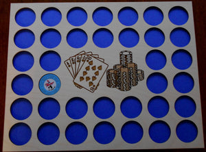 Custom Poker Chip Frame Display Insert Engraved cards and chips 11X14 chip holder fits Harley-Davidson and Poker Chips